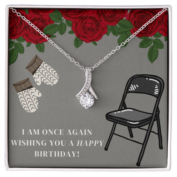 Once Again Wishing You a Happy Birthday Card With Necklace - Etsy