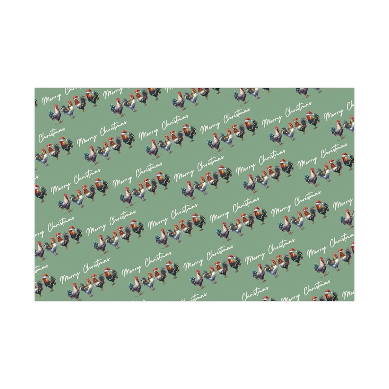 Cute Chicken Wrapping Paper Christmas Chicken Gift Wrap Gift Etsy
