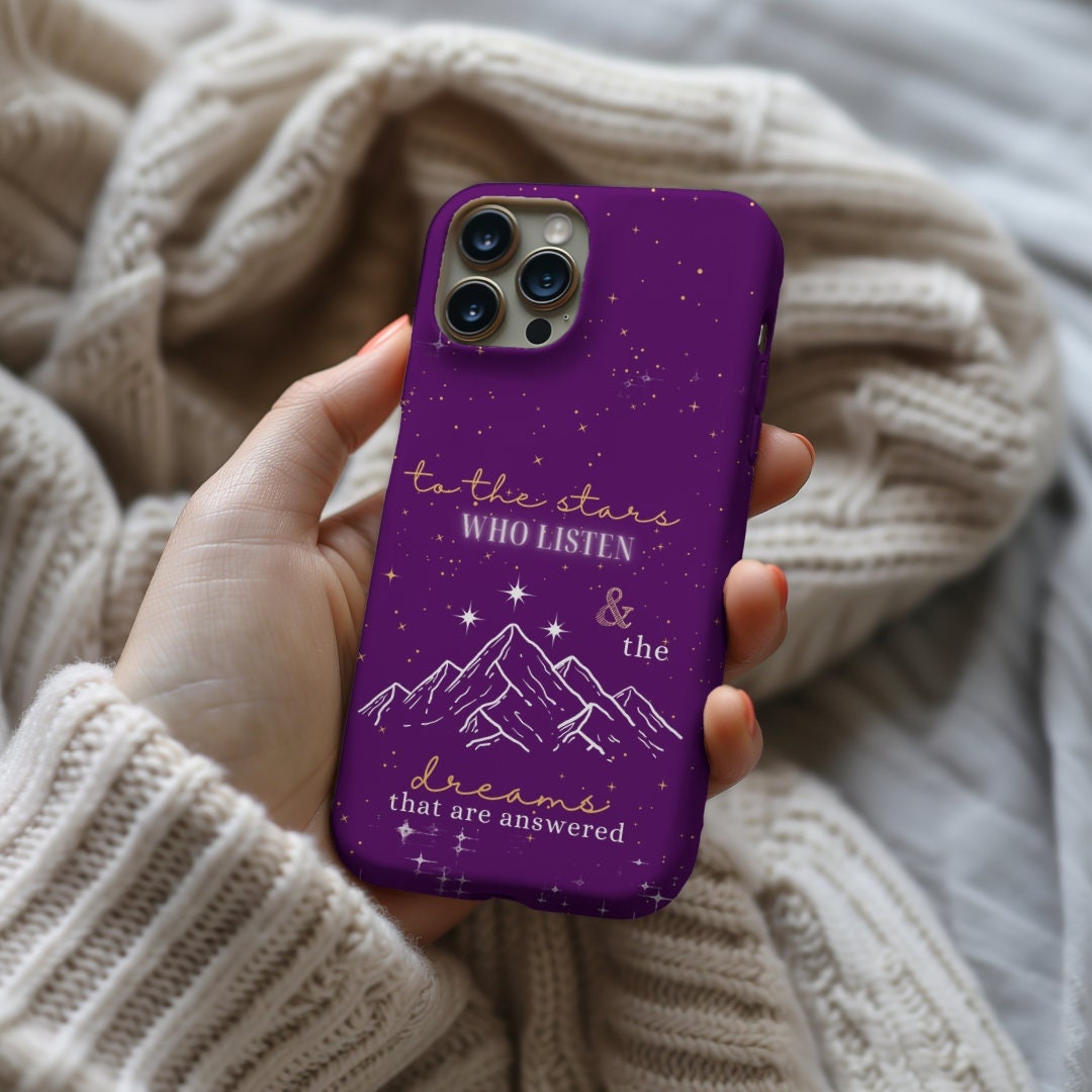 Purple ACOTAR Night Court Cell Phone Case to the Stars Who Listen