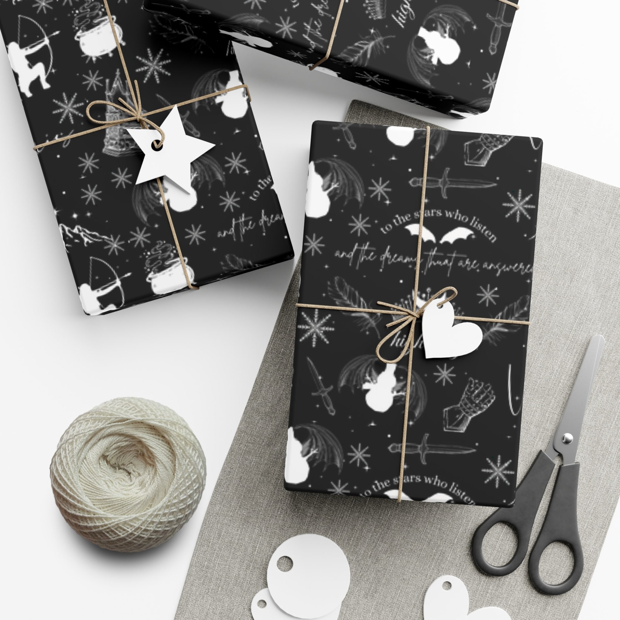 Book Gift Wrapping Paper, Funny Christmas Gift Wrap Sheets