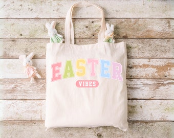 Varsity Easter Gift Bag for Teens, Preteen Tween Easter Egg Hunt Bag, Girls Easter Tote,Custom Girls Easter Basket,Preppy Easter Gift Bag