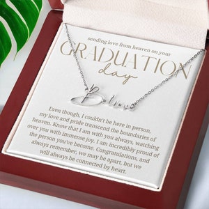 Graduation Gift from Heaven, Graduation Memorial Gift, Graduation Remembrance Gift, Daughter, from Mother, from Father, Mom, Dad, Angel
