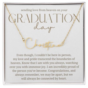 Graduation Gift from Heaven, Graduation Memorial Gift, Graduation Remembrance Gift, Daughter, from Mother, from Father, Mom, Dad, Angel