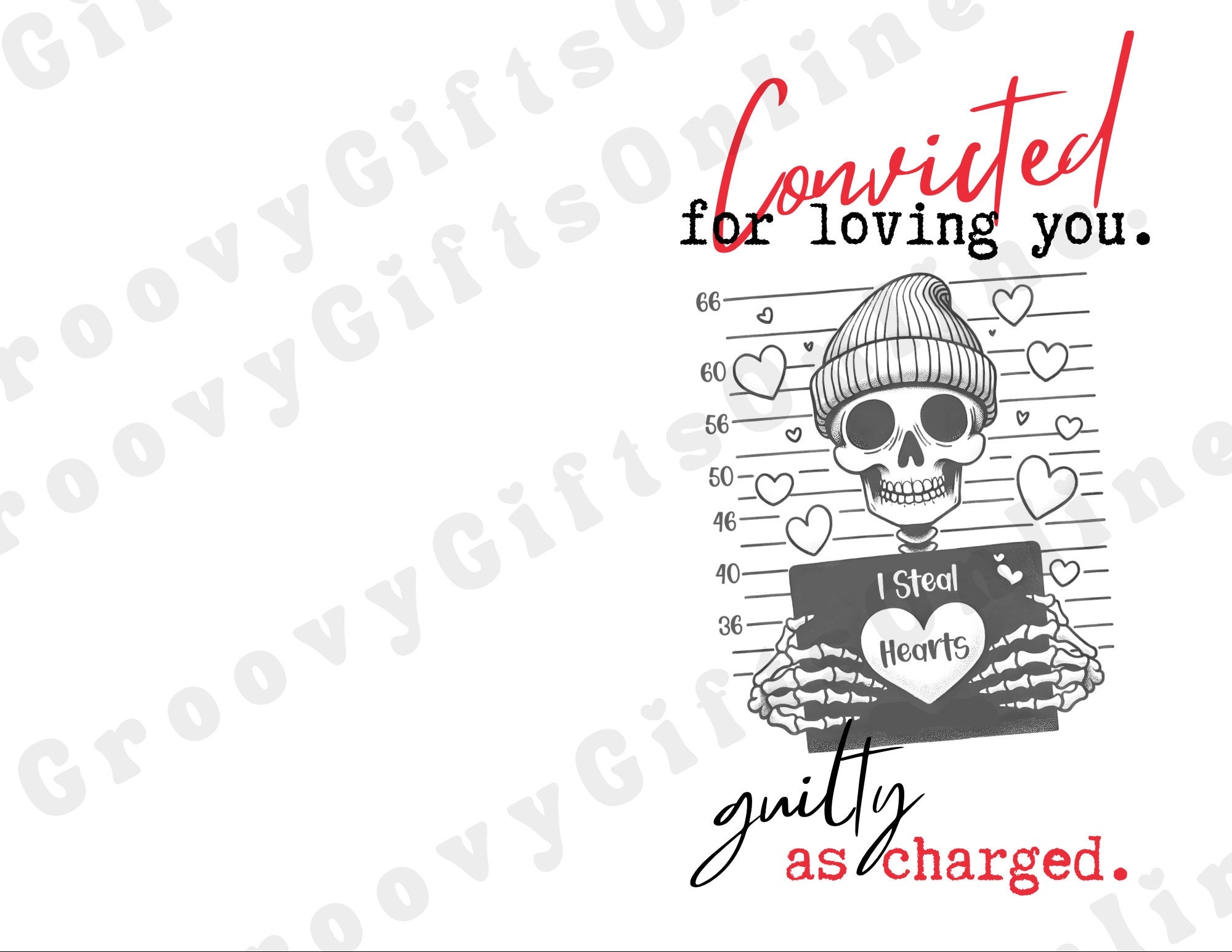Valentines Day Card For Wife printable Valentines Day Card For Girlfriend skeleton Valentine Day