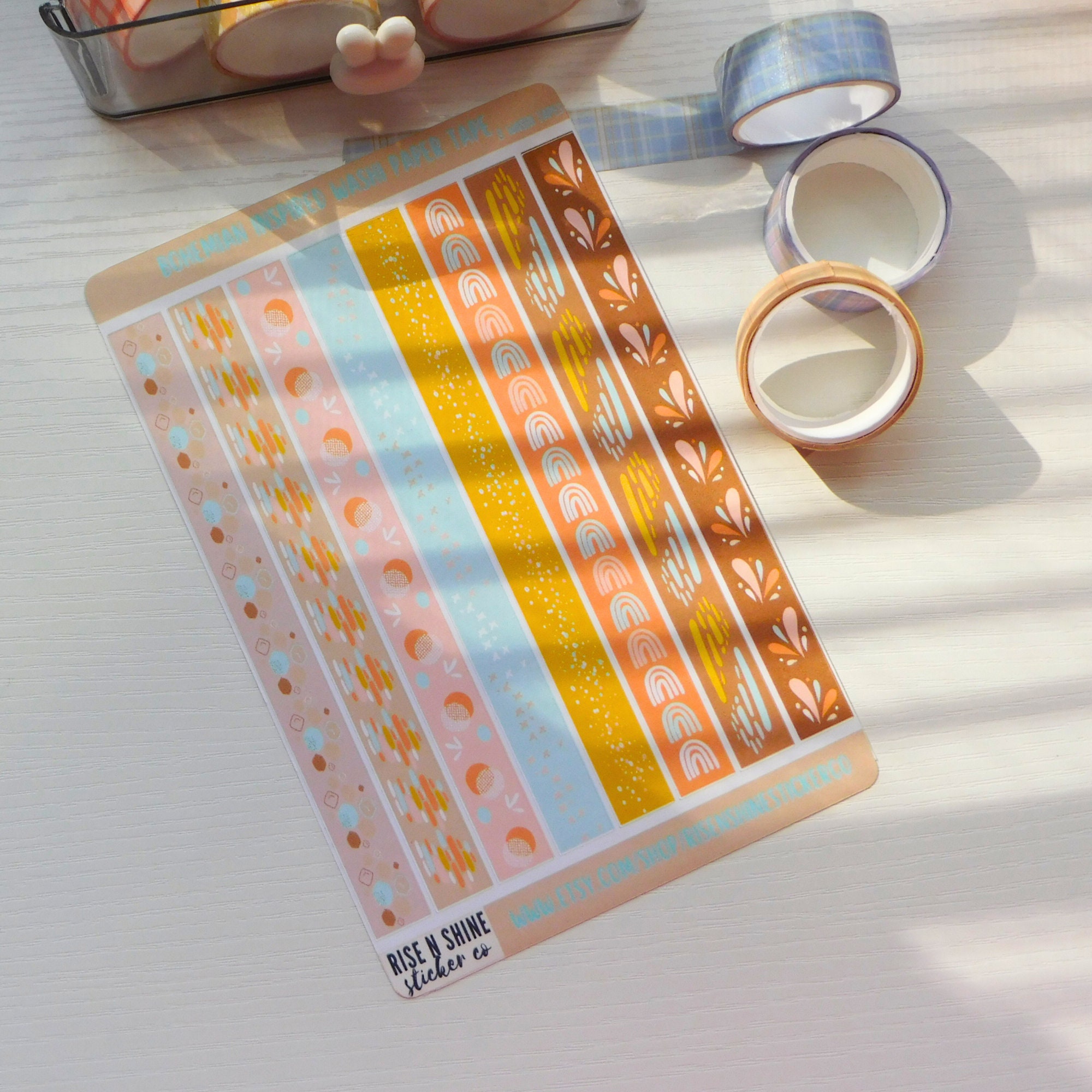 Washi Tape Sticker Sheets Journal Stickers Bujo Stickers Etsy