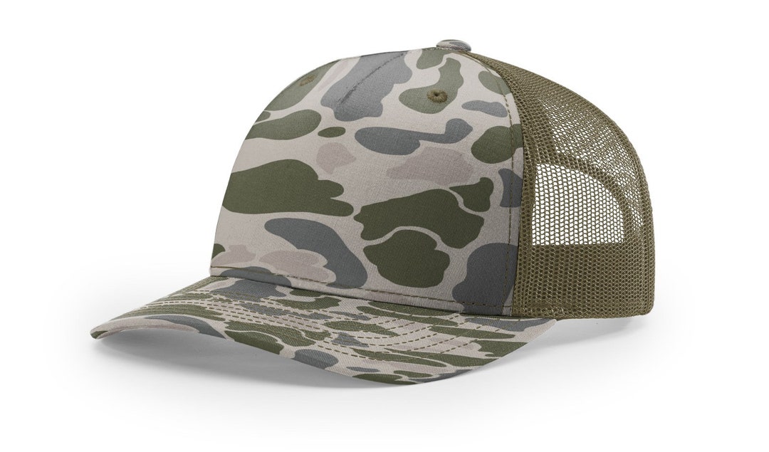 Richardson 112PFP Marsh Duck Camo Bottomland Snapback Trucker Old