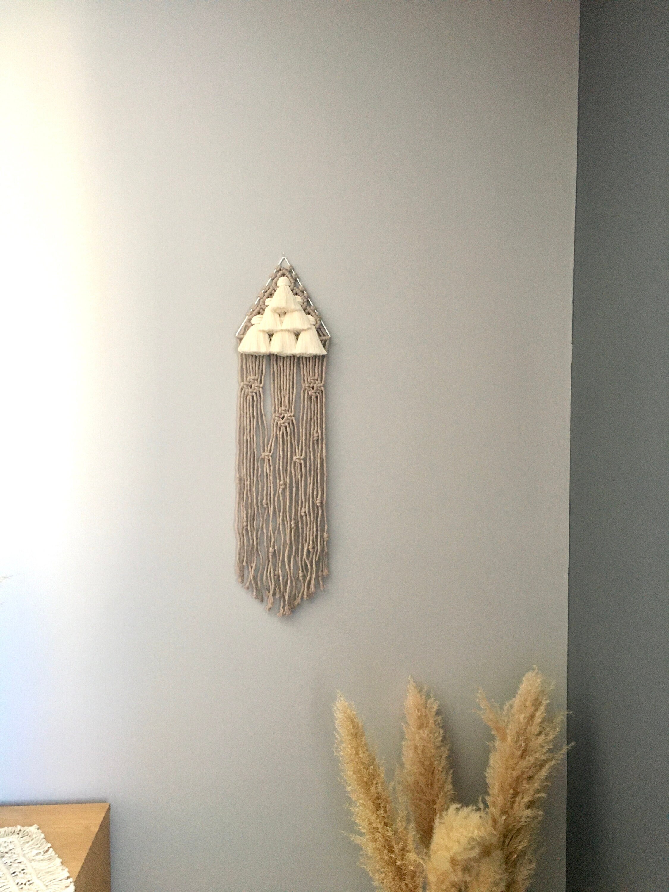 Macramé Triangle et Pompons