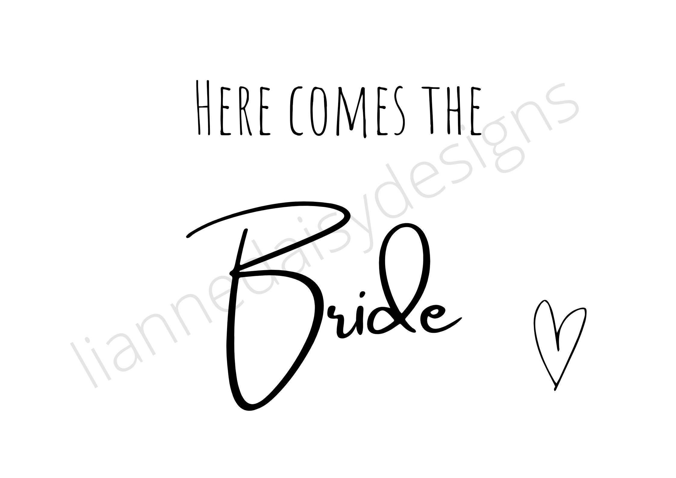 Page Boy Wedding Sign Here Comes the Bride Page Boy Sign Etsy