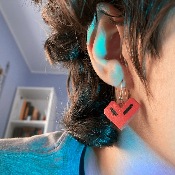Minecraft Hardcore Heart earrings