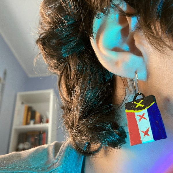 DreamSMP flag earrings