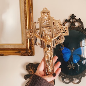 Vintage golden crucifix