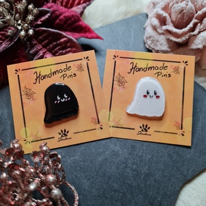 Ghost Pin //Halloween Shrink plastic