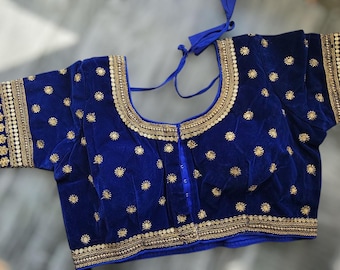 HEAVY VELVET EMBROIDERY work bridal saree blouses/stitched saree blouses/Ready made saree blouses