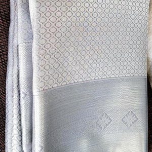 Silver Zari Handloom Silk Saree - South Indian Wedding Pattu Sari