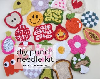 DIY Punch Needle Coaster Kit - Set of 4 - Mix & Match Designs ( Tax,Duty Paid/DDP USA )