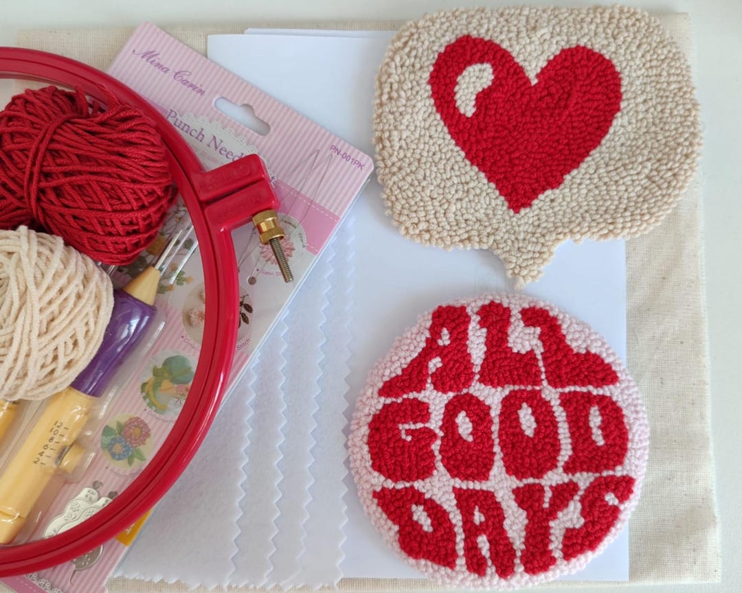 DIY Punch Needle Coaster Kit: Beginner Mug Rug Embroidery(ddp USA) - Etsy