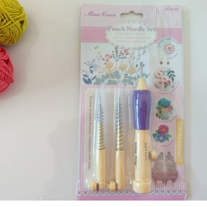 Punch Needle Set, 3 Size Adjustable Punch Needle, Punch Needle Embroidery for Beginners, ( Tax&Duty Paid/DDP USA )
