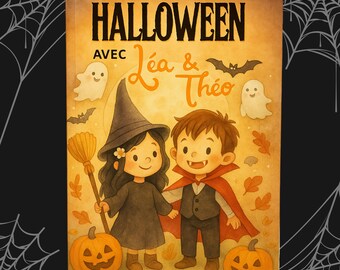 Halloween coloring pages for kids to print PDF | coloring book | 45 fun coloring sheets - Ebook