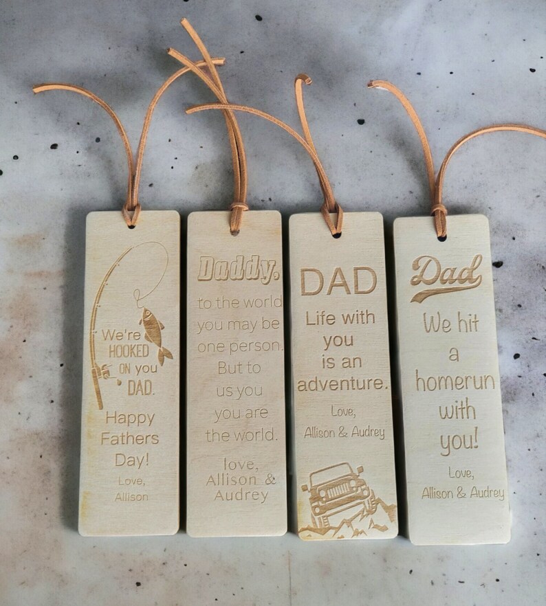 Personalized Fathers Day Bookmarks | Personalized Gift for Dad ...