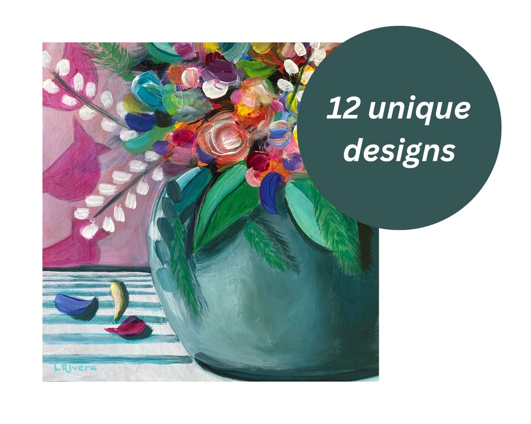 Printable Stickers Vases of Flowers Stickers for Adults Etsy