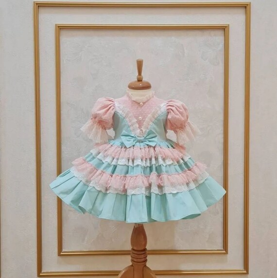 Soft Color Vintage Girl Dresswedding Dress Birthday Clothing | Etsy
