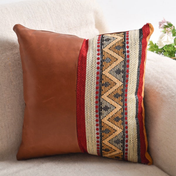 Leather Pillow Cover Etsy