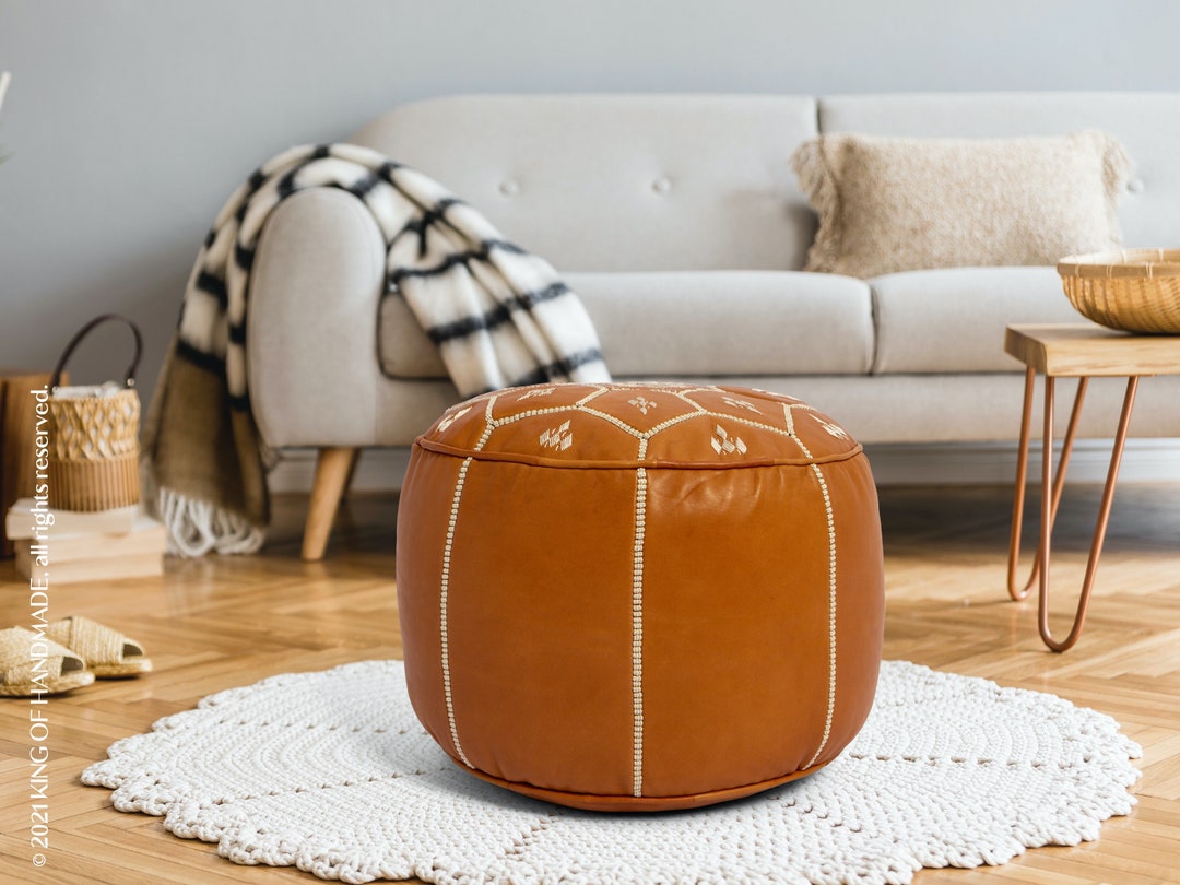 Tan ottoman pouf deals