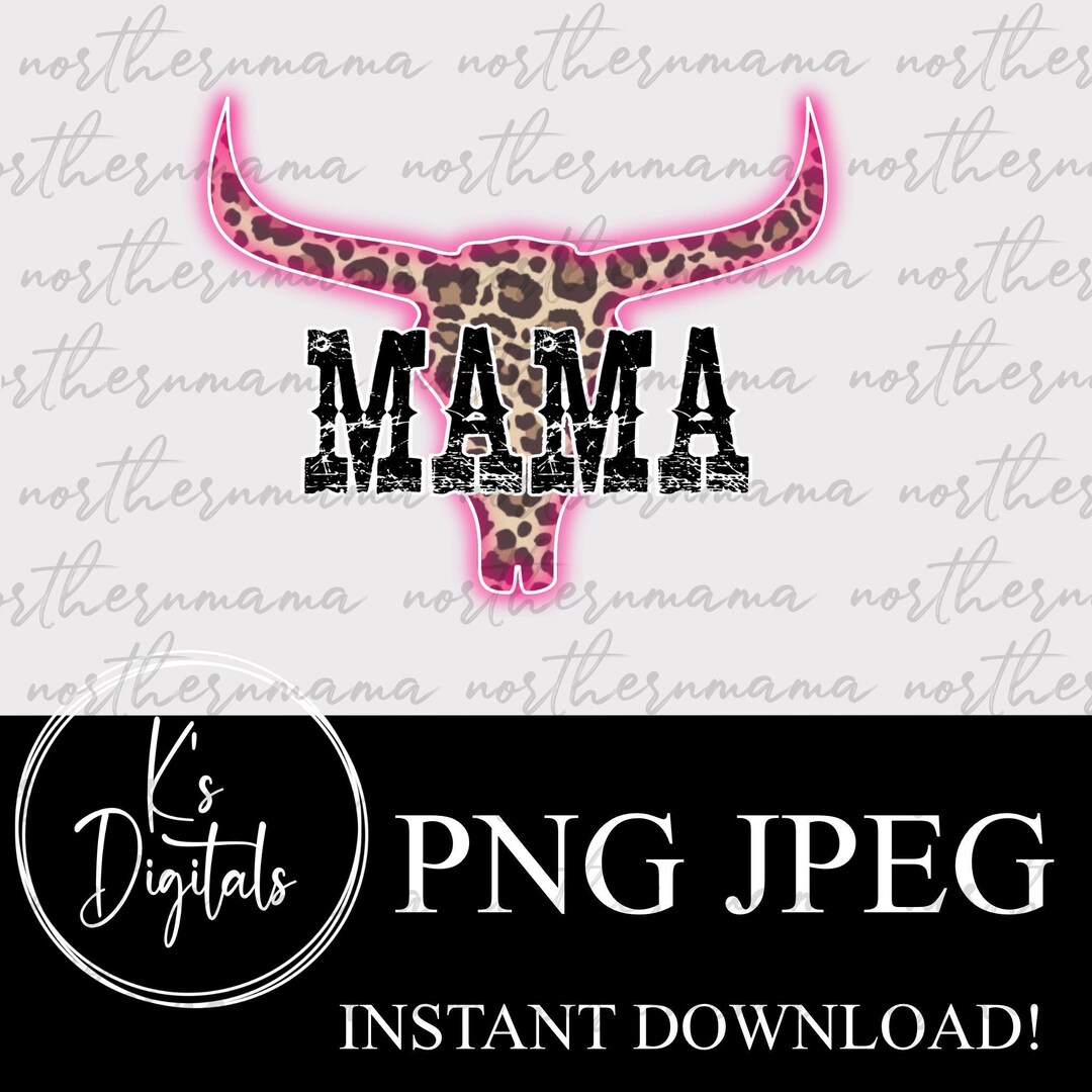 Western Mama PNG Sublimation Design Download Cowhide Mama - Etsy