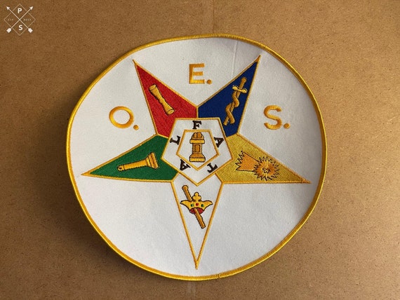Order of the Eastern Star, Embroidered Patch, 8"