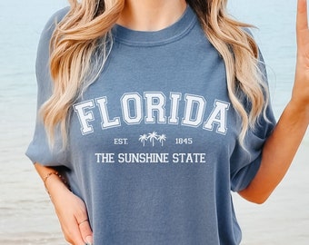Comfort Colors Shirt Florida Tshirt Beach Bum Shirt Swim Shirt Florida Shirt Retro Vintage Shirt Florida Sweatshirt Florida State Surf Shirt