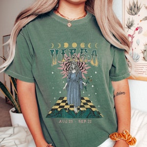 Virgo Shirt Virgo Gift Comfort Colors Shirt Zodiac Shirt Vintage Tshirt Virgo Sweatshirt Celestial Shirt Retro Shirt Virgo Zodiac Gifts