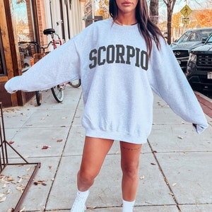 Scorpio Sweatshirt Scorpio Gifts Zodiac Sweatshirt College Sweatshirt Astrology Clothes Varsity Sweatshirt Vsco Hoodie Scorpio Zodiac Gifts