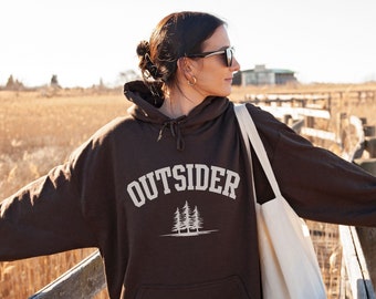 National Parks Hoodie Brown Hoodie Forest Hoodie Unique Hiking Gifts Granola Girl Clothing Outsider Sweater Outdoorsy Hoodie Camping Hoodie