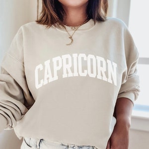 Capricorn Sweatshirt Capricorn Gifts Zodiac Sweatshirt Preppy Sweatshirt College Hoodie Astrology Sweater Aesthetic Hoodie Zodiac Gifts