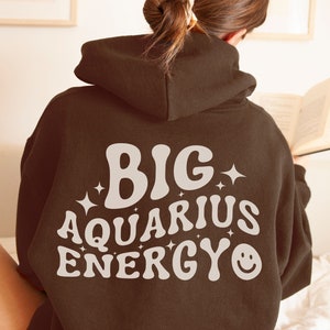 Aquarius Hoodie Aquarius Gifts Astrology Clothing Trendy Hoodie Aesthetic Hoodie Preppy Hoodie Smiley Face Hoodie Aquarius Zodiac Gifts