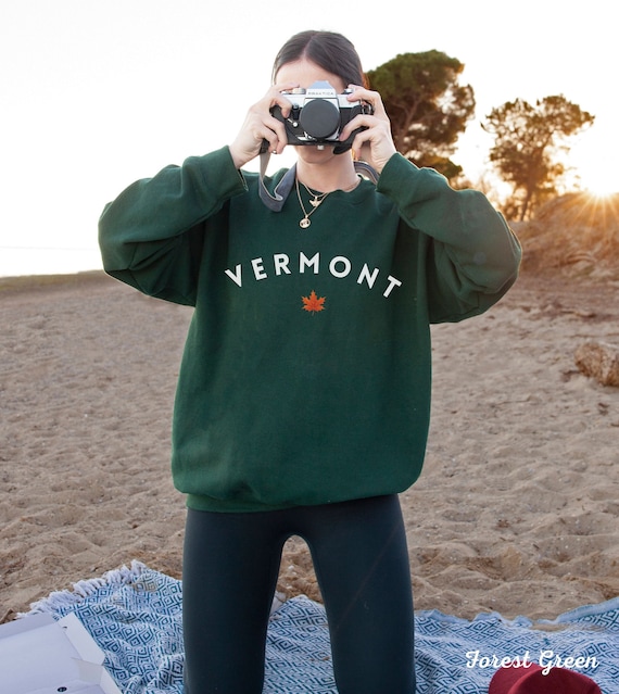 Vermont Crewneck Vermont Shirt Hiking Sweater Mountain Sweatshirt Fall Sweater State Sweatshirt Granola Girl Clothing Nature Crewneck