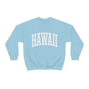 Hawaii Sweatshirt Hawaii Crewneck Hawaii Hoodie Aloha Shirt Beachy Sweatshirt University of Hawaii Varsity Sweatshirt Surf Vacation Sweater image 5