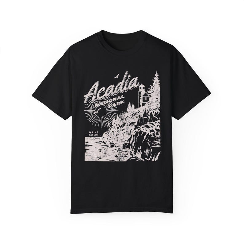 Acadia National Park Shirt Granola Girl Things Main Shirt Comfort Colors Tee Retro Vintage Style Tshirt Nature Camping Shirt Hiking T-Shirt image 4