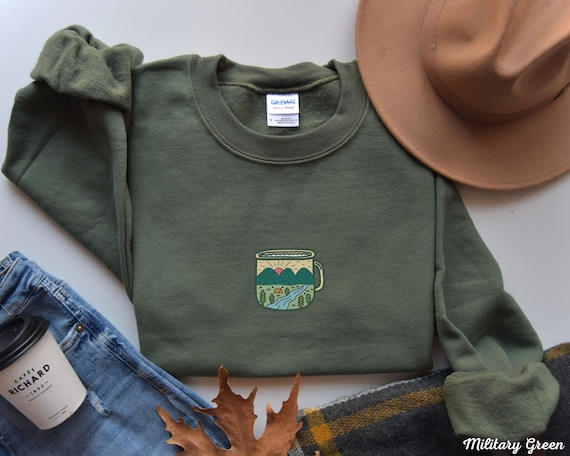 Embroidered National Park Crewneck Granola Girl Clothes Camping Sweatshirt Nature Lover Gifts Embroidered Hiking Outdoor Sweater