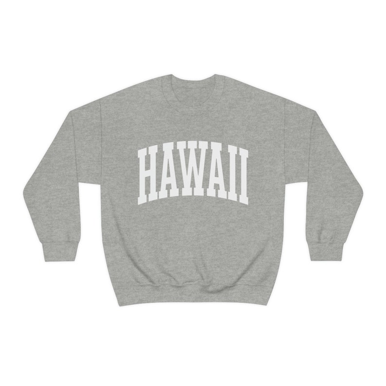 Hawaii Sweatshirt Hawaii Crewneck Hawaii Hoodie Aloha Shirt Beachy Sweatshirt University of Hawaii Varsity Sweatshirt Surf Vacation Sweater image 6
