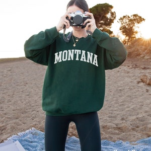 Montana Sweatshirt Montana Shirt Varsity Sweatshirt Hiking Crewneck Adventure Hoodie Montana State Sweatshirt Montana Gifts Montana Hoodie
