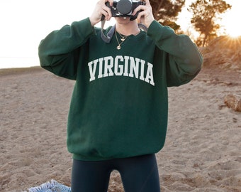 Virginia Sweatshirt Virginia Gifts Varsity Sweatshirt Hiking Sweater Mountain Sweatshirt Virginia Hoodie State Sweatshirt Virginia Crewneck