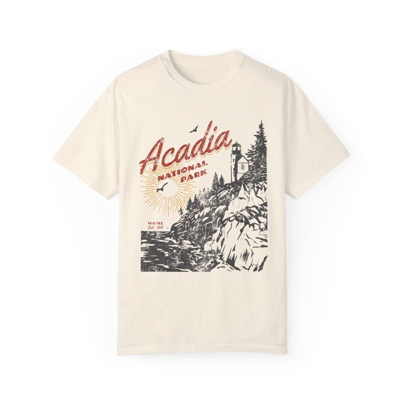 Acadia National Park Shirt Granola Girl Clothes Comfort Colors Tee Retro Vintage Style Tshirt Main Shirt Nature Camping Shirt Hiking T-Shirt image 7