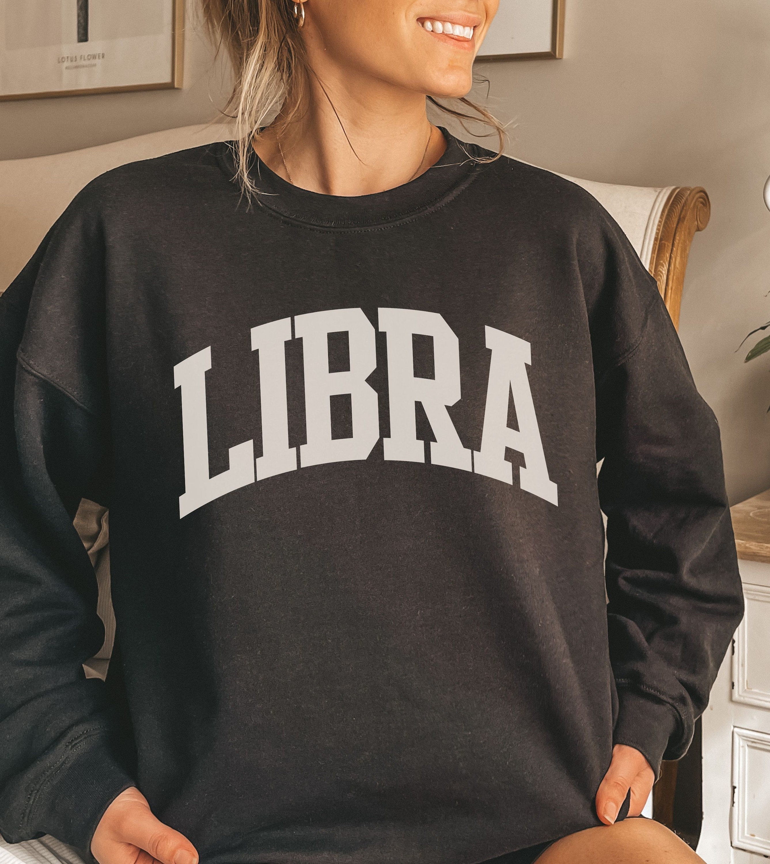 60s PRINT SWEAT 半袖 スウェット 星座 LIBRA GRAY L