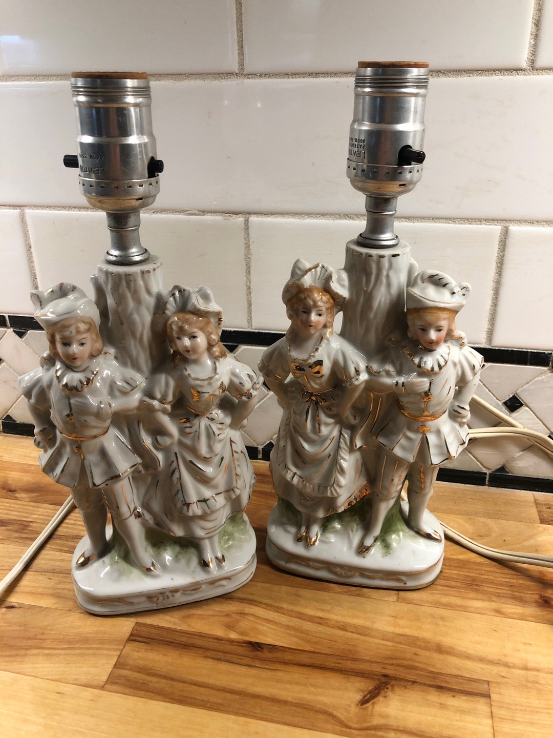Antique Porcelain Figurine Lamps