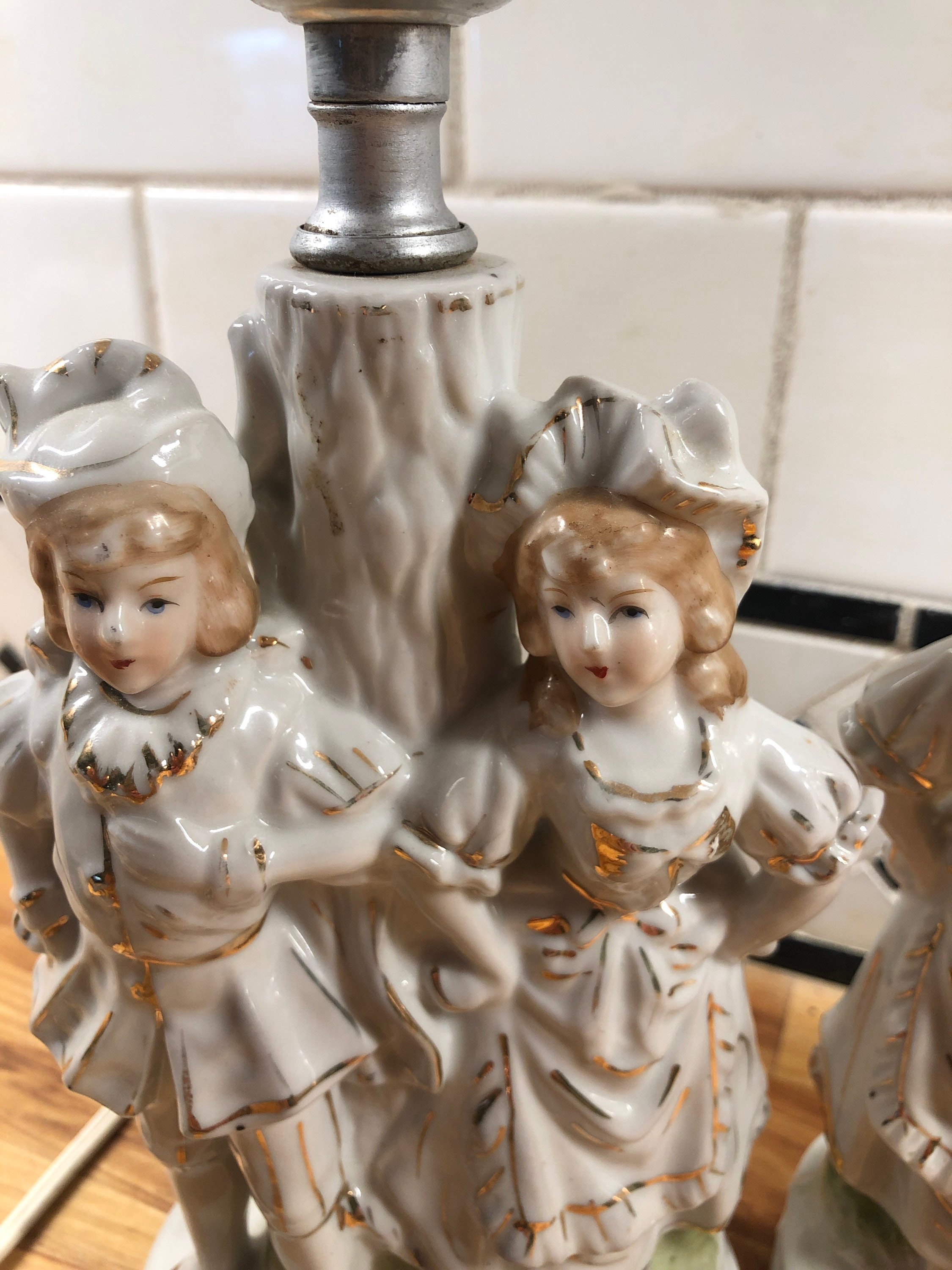 Antique Porcelain Figurine Lamps