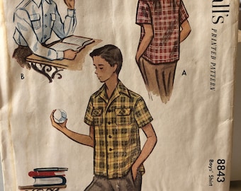 1952 Vintage McCalls Boys Shirt 8843