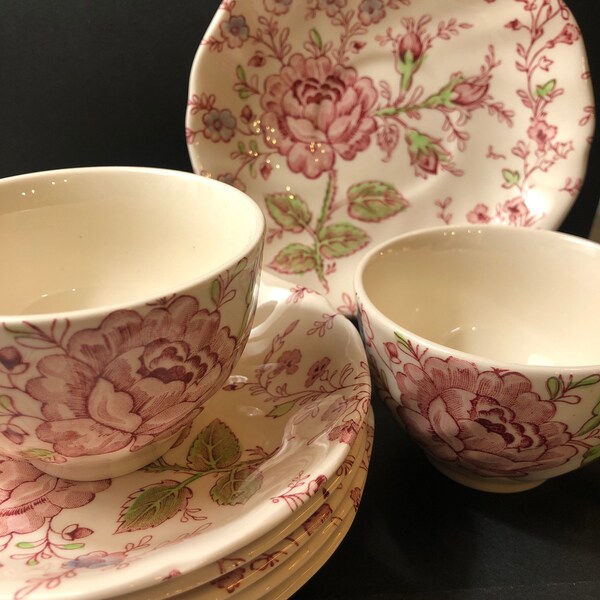 Johnson Brothers China Rose Chintz Etsy