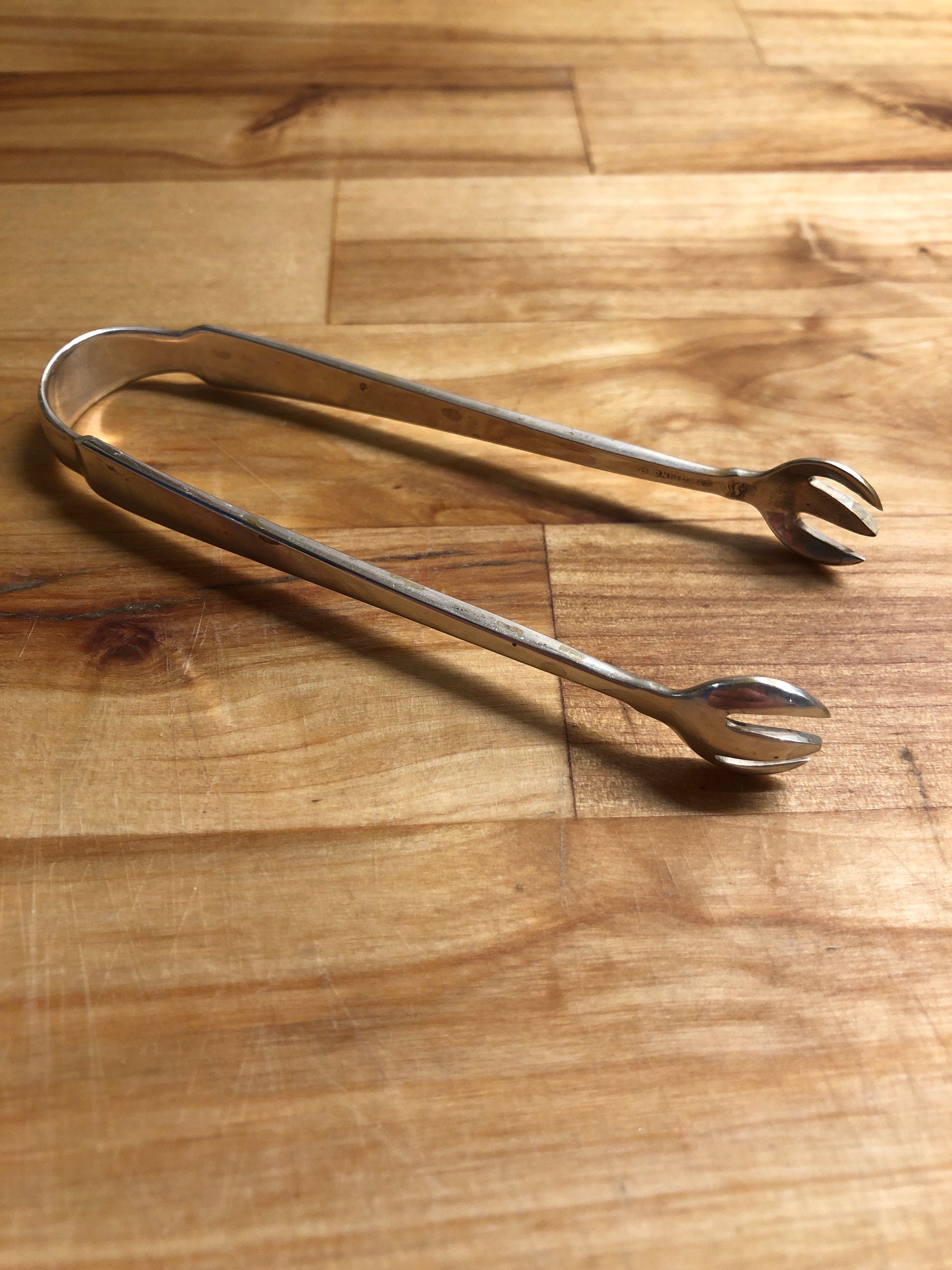 Forged Silver Chef Tongs