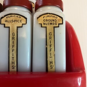 Griffith's 10 Jar Spice Collection With Red Tops and Plastic Red Base ...
